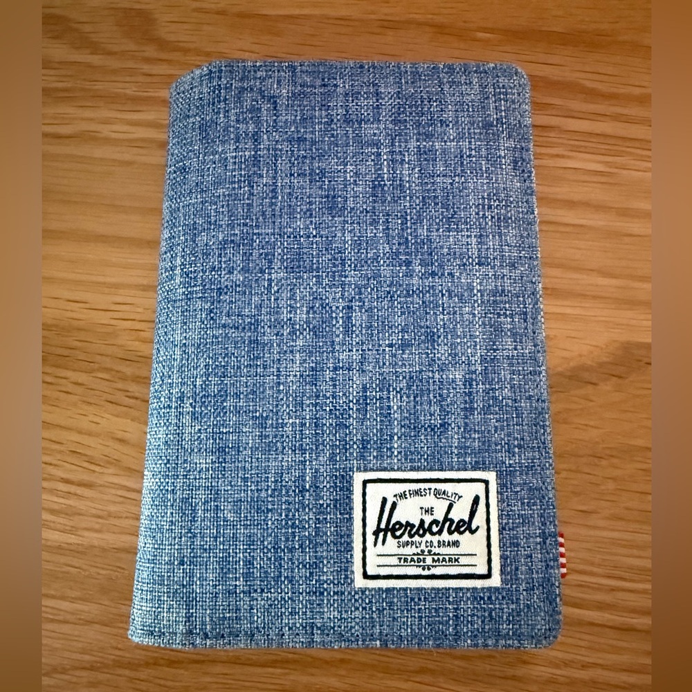 Herschel Blue Denim Passport Holder
